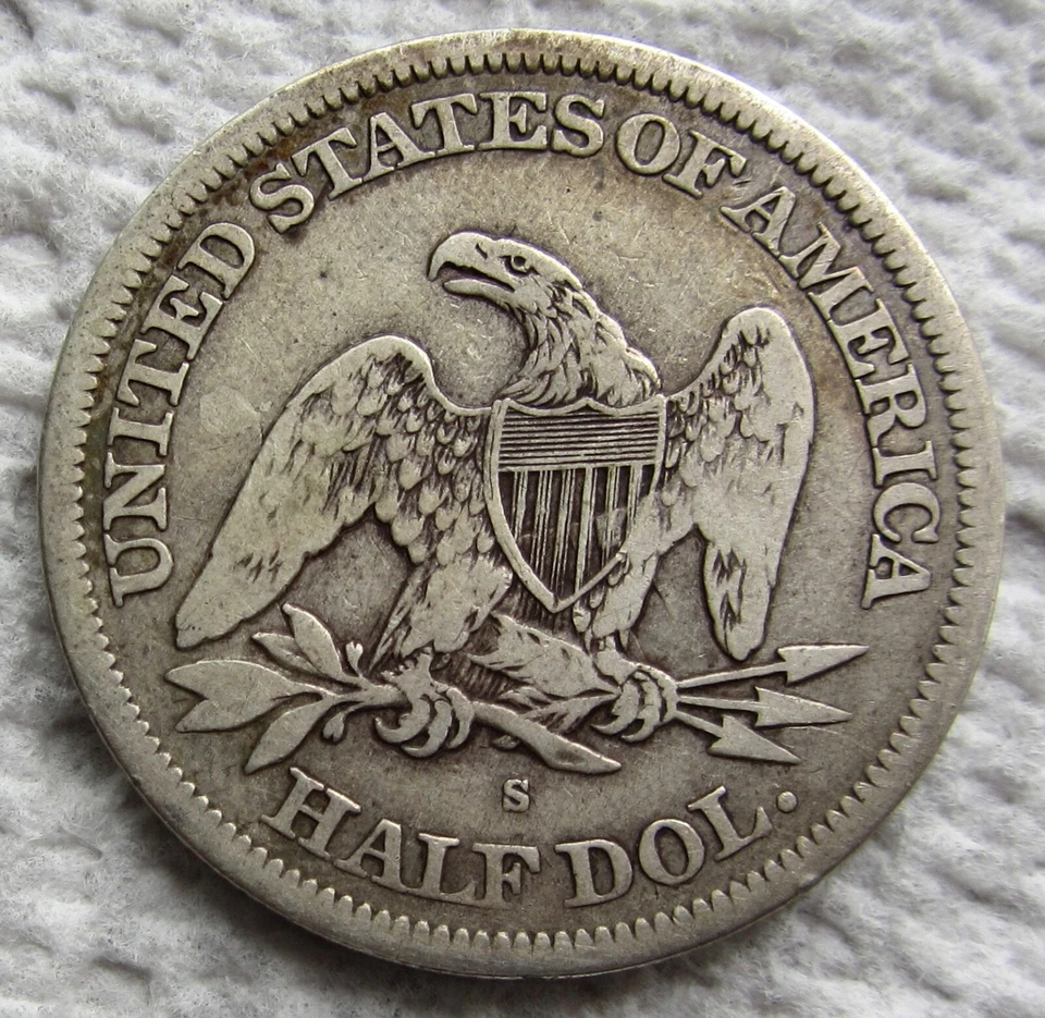 1865-S Seated Liberty Half Dollar Rare  Key Civil War Date Higher Grade - Image 2 of 4