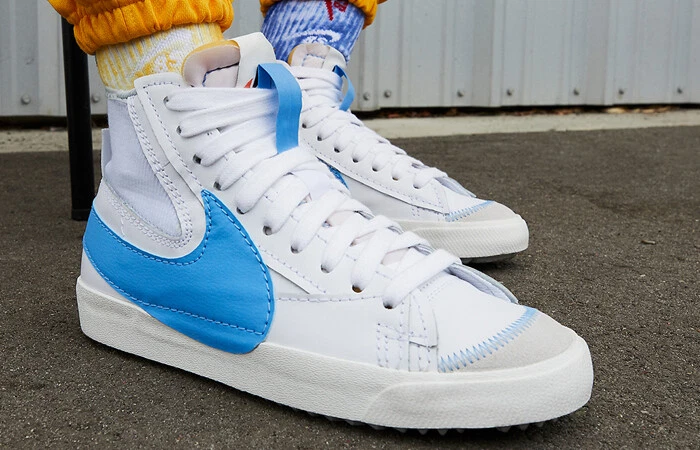 Alfabet strukturelt Efterforskning Nike Blazer Mid 77 Jumbo Mens White Blue Black Sneaker Shoe Trainer All  Sizes | eBay