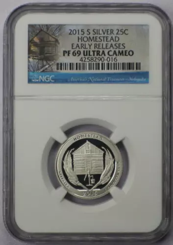 2015-S 25c Homestead Silver Quarter - NGC PF 69 Ultra Cameo