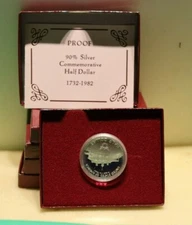 (5) 1982 Proof George Washington Proof Commem. Halves Silver Box/Coa.