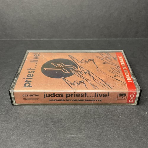 Judas Priest, Live! (Audio Cassette Tape, 1987) Heavy Metal, FADED LETTERING - Picture 3 of 5