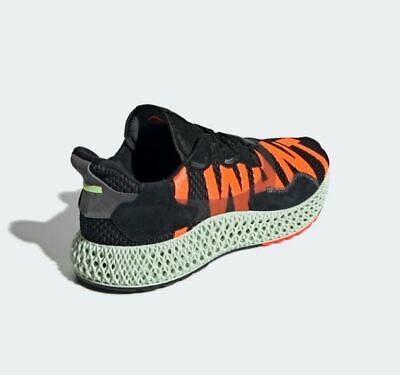 Adidas ZX 4000 4D Black / Yellow / Cyan Running Shoes Mens Adidas ZX 4000 4D Black / Yellow / Cyan Running Shoes Mens