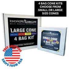 Boldtbags Cone Bags, 4 Bag Kit, choose SM or LG