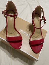 Michael kors simone mid sandal patent red