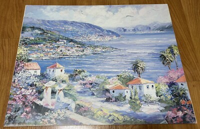 LA Foret Women Sightseeing Impressionist Sea Mountains No Frame