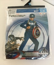 Captain America Superhero Avengers Halloween Costume Boys Sm 6 Pre Owned