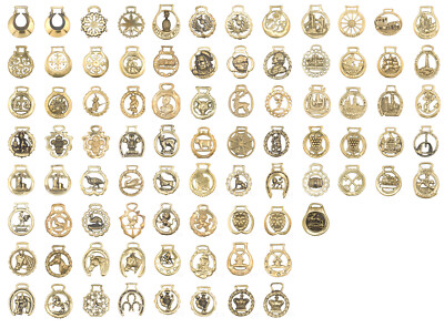Horse Brass Medallion Buckle for Harness Straps -Equestrian Home Decor- Ornament