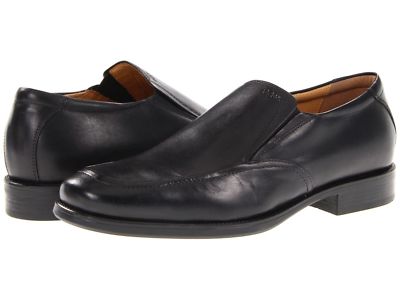 Geox Men's U Federico Z Black Leather Slip-On Loafer Dress Shoe