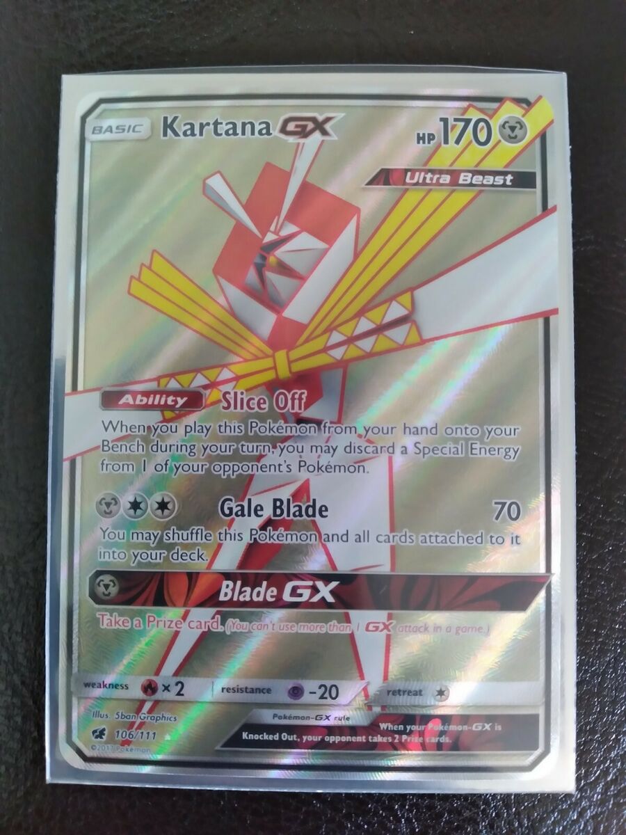 2017 Pokemon Kartana GX Ultra Beast 106/111 Holo Full Art Ultra