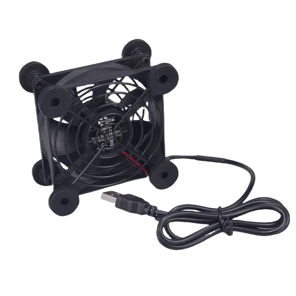 Quiet 80mm USB Fan, 5V USB Portable Cooling Fan for Flat Panel Xbox DVR PS5 - Image 2 of 4
