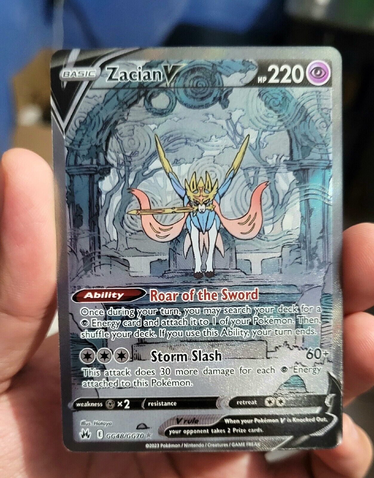 Pokémon TCG Zacian V Crown Zenith: Galarian Gallery GG48/GG70 Holo