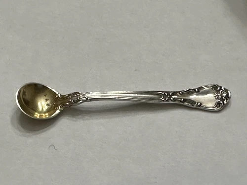 Vintage Fancy GORHAM Sterling Silver Salt Spoon 2&3/4” Long