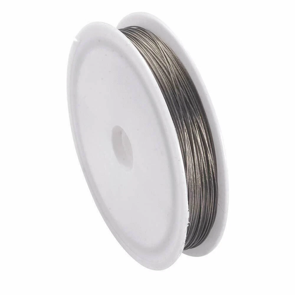 1 Roll 70m LightGrey Tiger Tail Beading Wire 0.45mm Beading