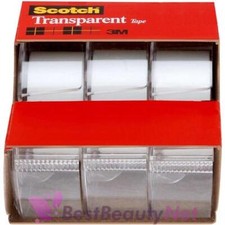 Scotch Transparent Tape 3 Rolls 3/4 In x 250 In