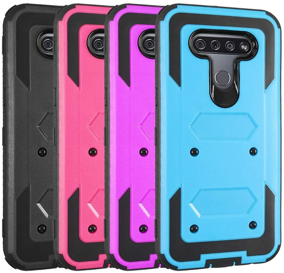 For LG K51 Case LG Q51 Case Built in Screen Protector Rugged Full