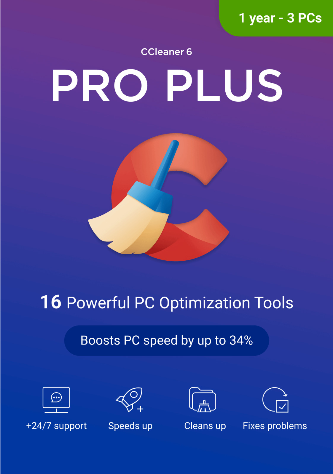 CCleaner Professional Plus 3 PC Geräte 1 Jahr (Defraggler Recuva Speccy)