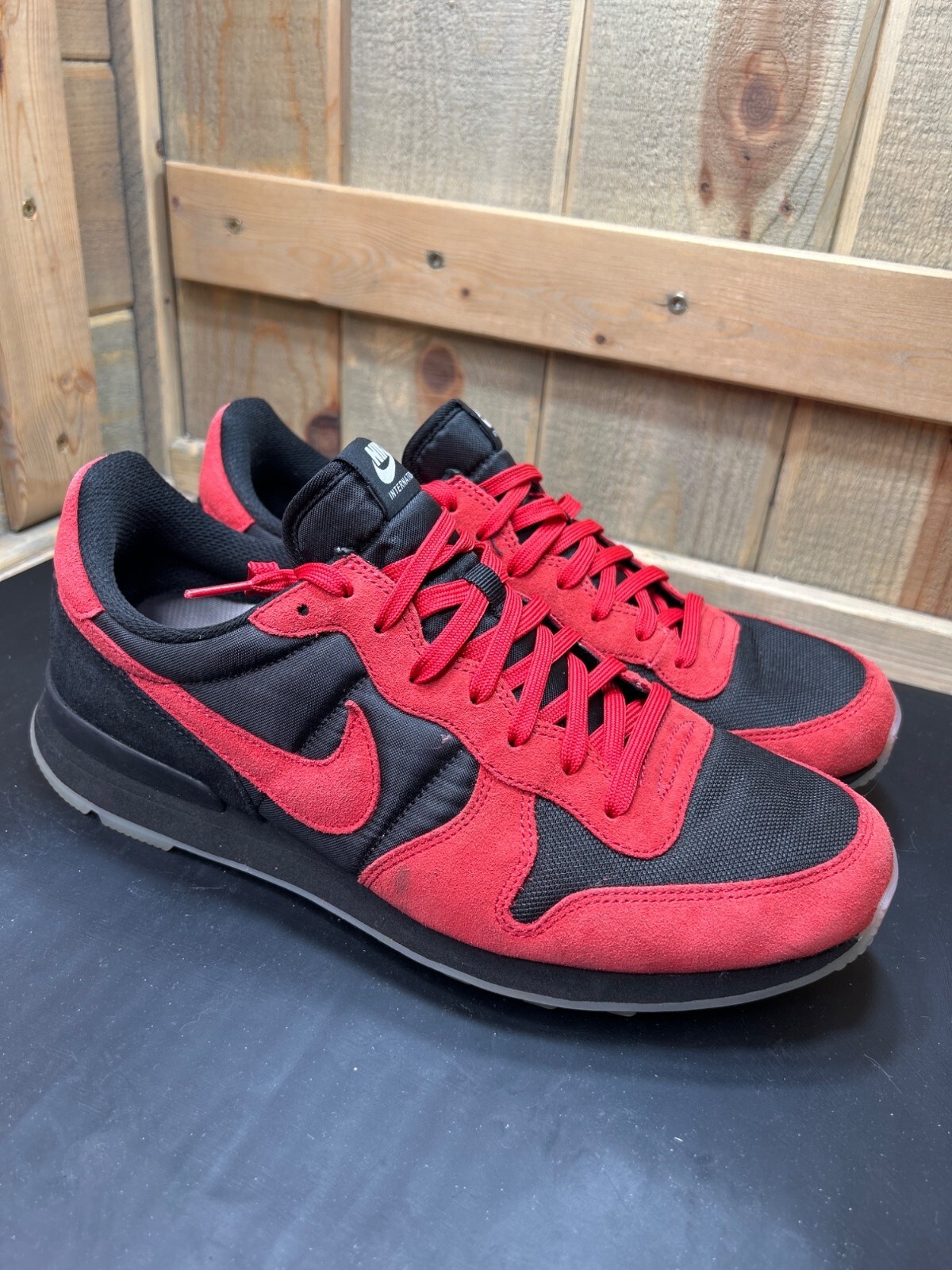 Nike Internationalist By You Custom ID Red Black Sneakers Mens 11 UK 10 EU 45
