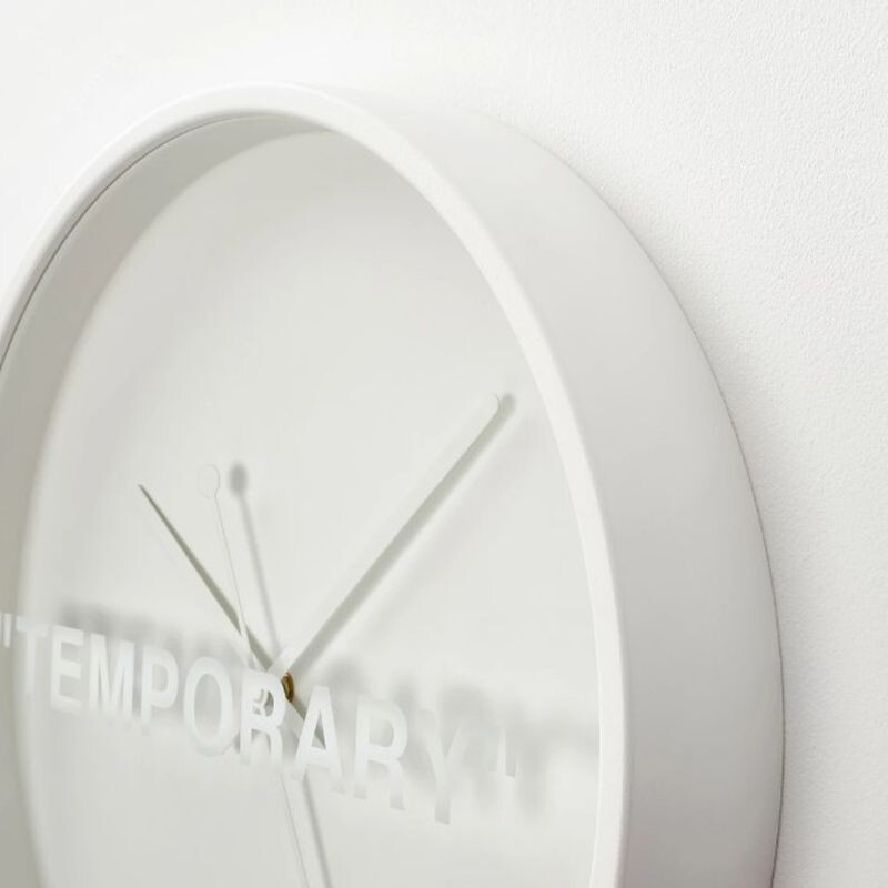 インテリア時計 Virgil Abloh IKEA MARKERAD wall clock Virgil Abloh X IKEA MARKERAD Temporary Wall clock white from