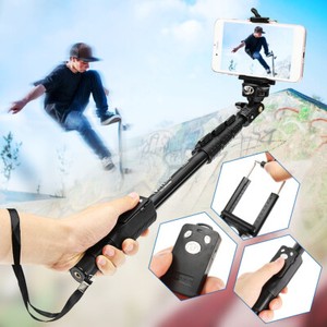 Universal Selfie Stick Monopod Handheld Extendable Bluetooth w/ Remote Shutter