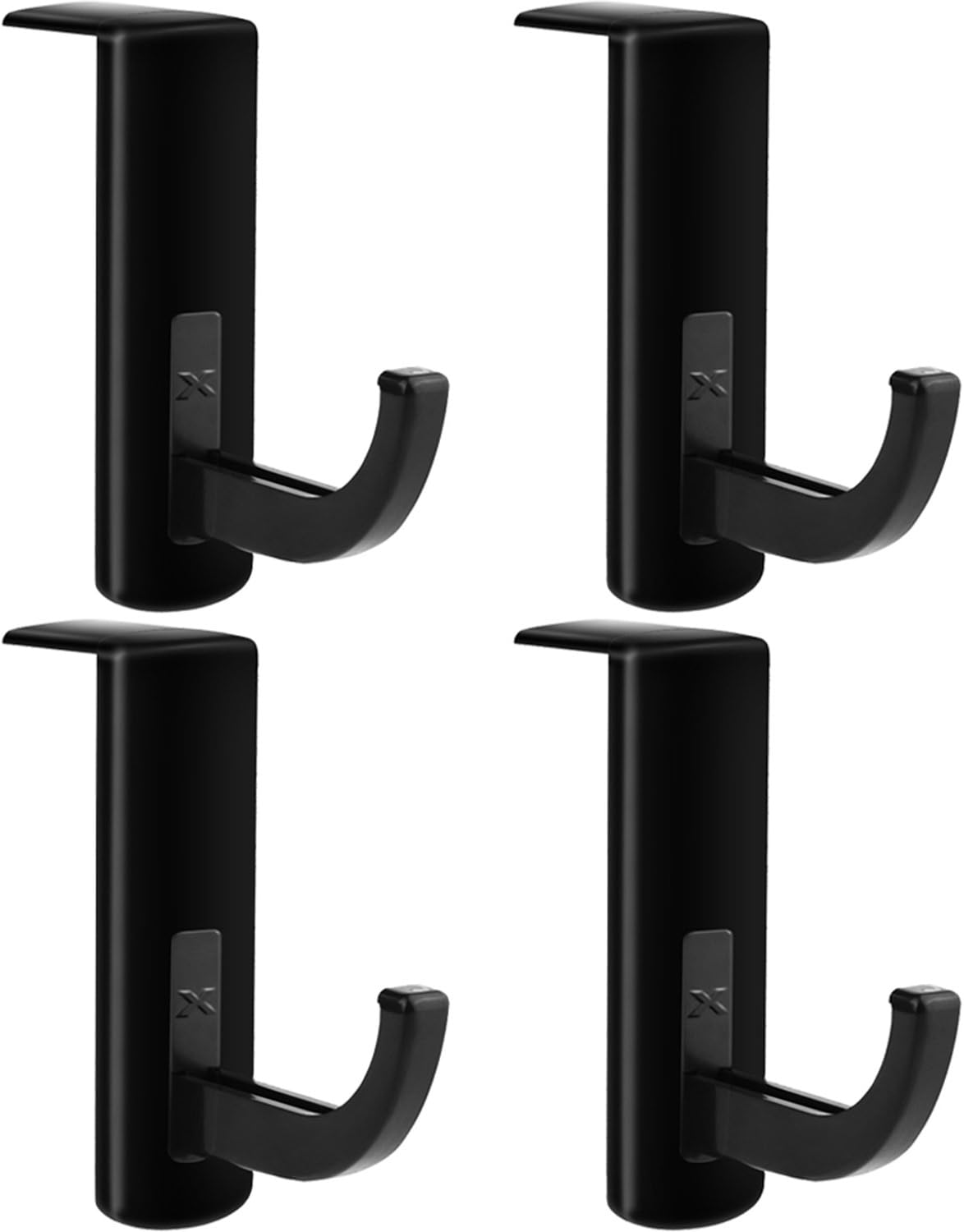 4 Pack Headphone Headset Hanger Monitor Stand Holder Headset Stick-On Hook, Blac