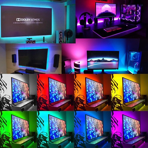2 in 1 LED Strip Lights 5050 RGB Light Colour Changing Cabinet TV USB Bluetooth - Picture 3 of 16