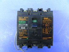 FUJI AUTO BREAKER EA53A BB3BEA-050 50A 220V 3P 2.5KA W/AUX SWITCH 1YEAR WARRANTY