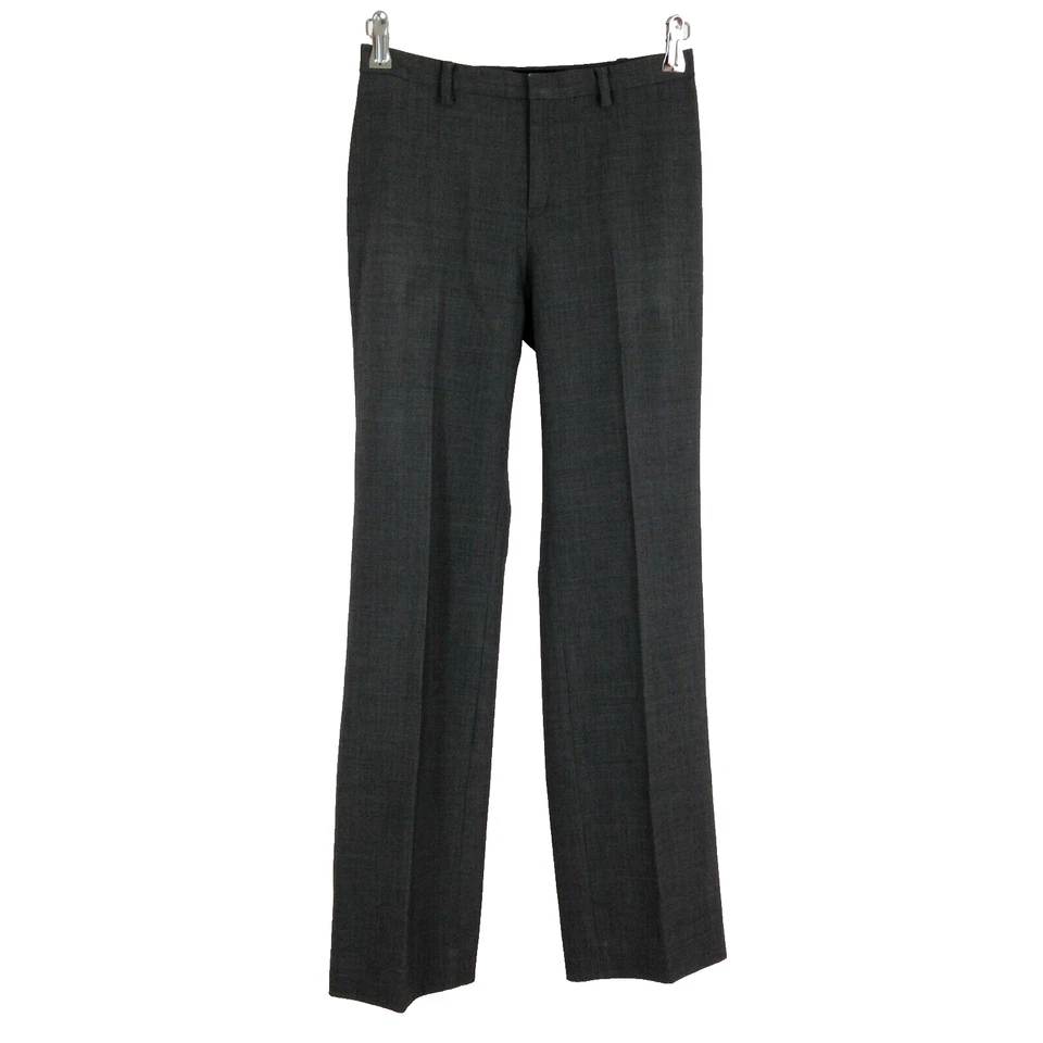 GAP wool blend womens dress pants sz 1 stretch gray classic fit straight trouser - Image 2 of 4