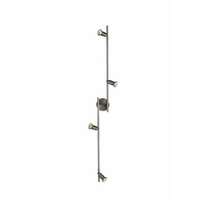 Halogen Deckenleuchte 4 Flammig Silber Metall 140cm lang Schwenkbar - Bild 1 von 3