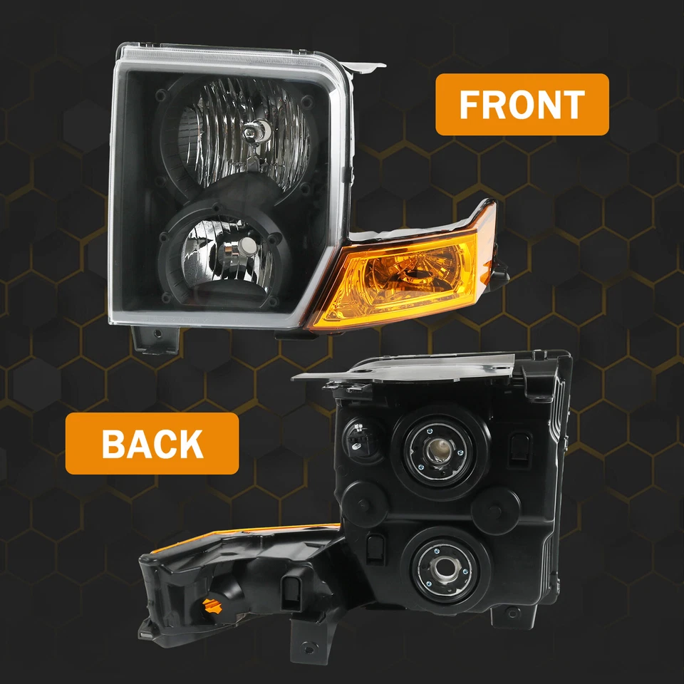 Faros delanteros negros izquierda+derecha Jeep Commander 2006-2010 06-10 Foto 4 de 4