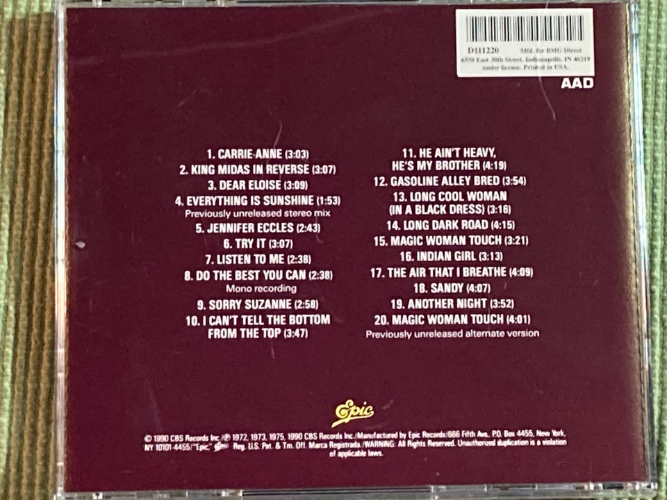 THE HOLLIES ANTHOLOGY 20 TRACK CD FREE SHIPPING - Изображение 2 из 2