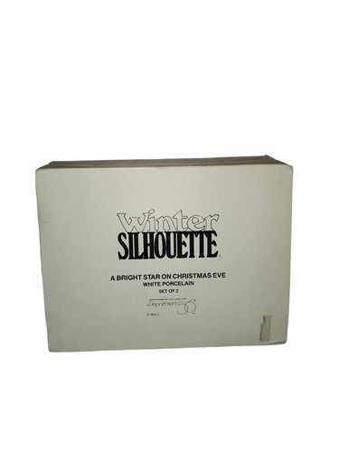 Dept 56 Winter Silhouette A BRIGHT STAR ON CHRISTMAS EVE Porcelain Bisque in box - Picture 7 of 7