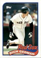 1989 Topps # 652 Red Sox RICH GEDMAN Baseball Card