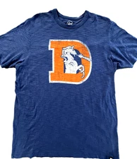 Denver Broncos '47 Brand Men's Large Blue Short Sleeve T-Shirt L New No Tag