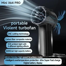 Mini X64 PRO Violent Car Air Blower 750W Handheld Turbo Jet Fan Brushless