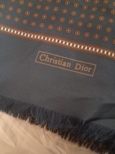 Christian Dior Light Blue Silk Scarf