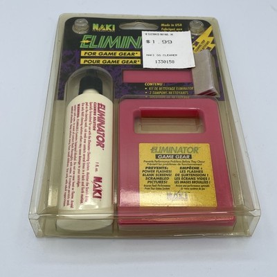 ガチャ NAOKI クリーナー Naki Eliminator Game Gear Cleaning Kit NEW Sealed Sega Game Gear