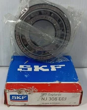 1 NEW SKF NJ 308 ECJ SINGLE ROW CYLINDRICAL ROLLER BEARING NIB ***MAKE OFFER***