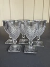 Vintage WESTMORELAND - Clear Glass English Hobnail Square Base  (set of 4)