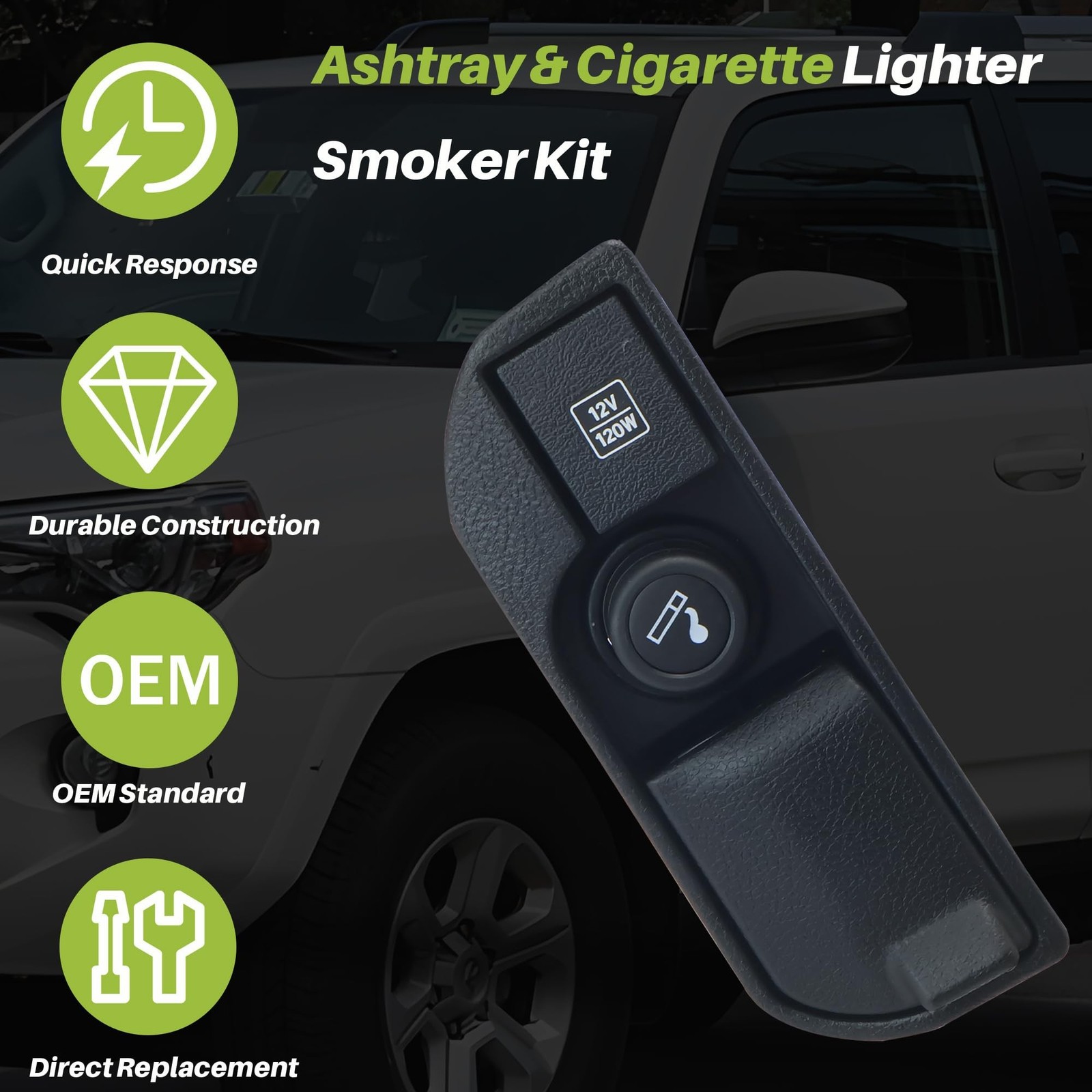 74110-35010-B0 Ashtray & Cigarette Lighter Smoker Kit Center Console Compatib...