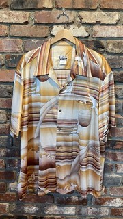 Camicia discoteca hawaiana vintage anni 70 4XL
