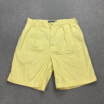 Polo Ralph Lauren Shorts Erwachsene Taille 32 gelb Tyler Short klassisch Canvas Herren*