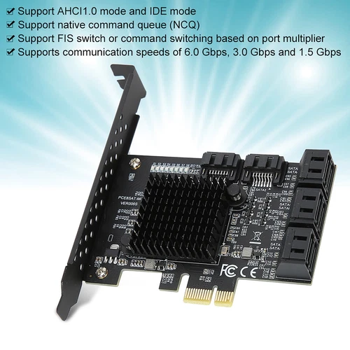 Pci E Zu Sata3.0 Erweiterungskarte 8 Ports Adapter Riser Karte Desktop-Comp KUI