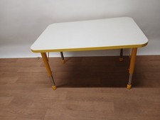 Adjustable Height Yellow Activity Table for Kids Safe Durable Classroom Use