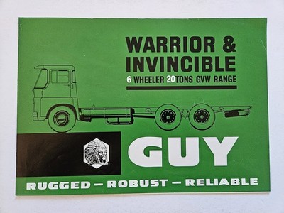GUY WARRIOR INVINCIBLE 6 WHEELER TRUCK VERKAUFSPROSPEKT 1965