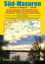 Landkarte Süd-Masuren Olsztyn (Allenstein), ...