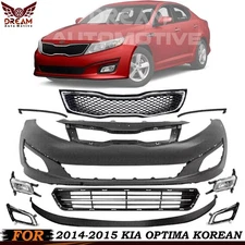 Front Bumper Cover Fascia & Grille Assembly Kit for 2014-2015 Kia Optima Korean