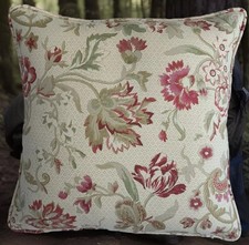 A 16 Inch cushion cover In Laura Ashley Sakura Gold fabric 