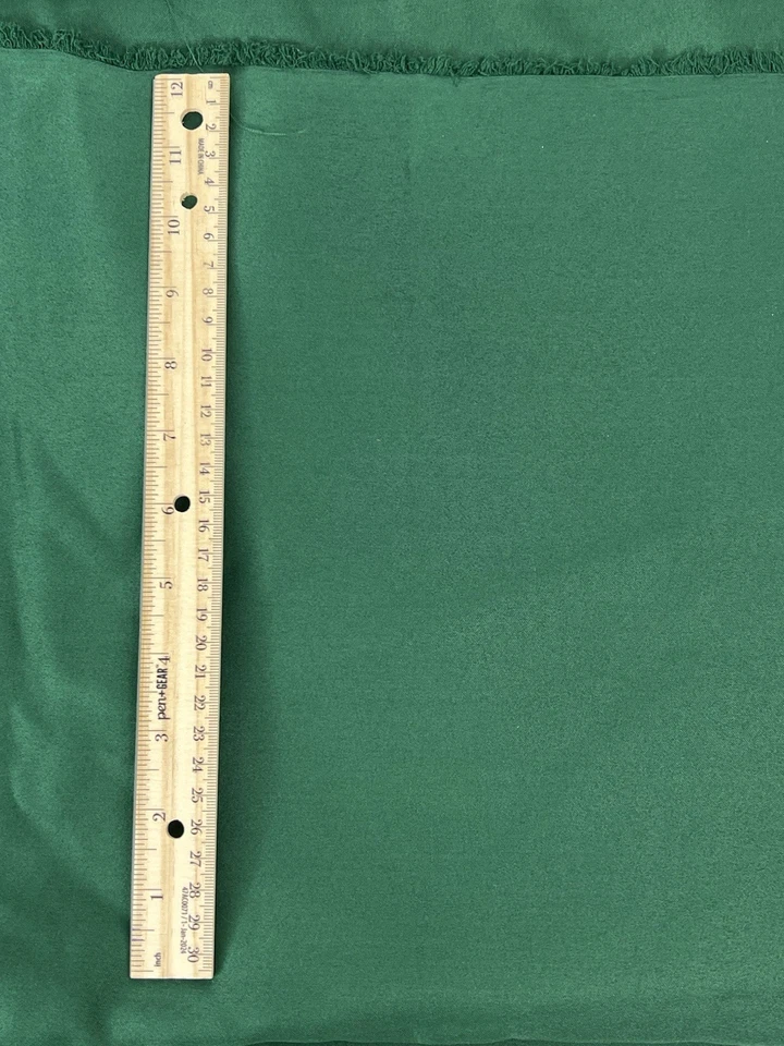 Dark Green Satin Feel Polyester Blend Fabric 4 Yards 58" Wide Unbranded Woven - Image 2 of 4