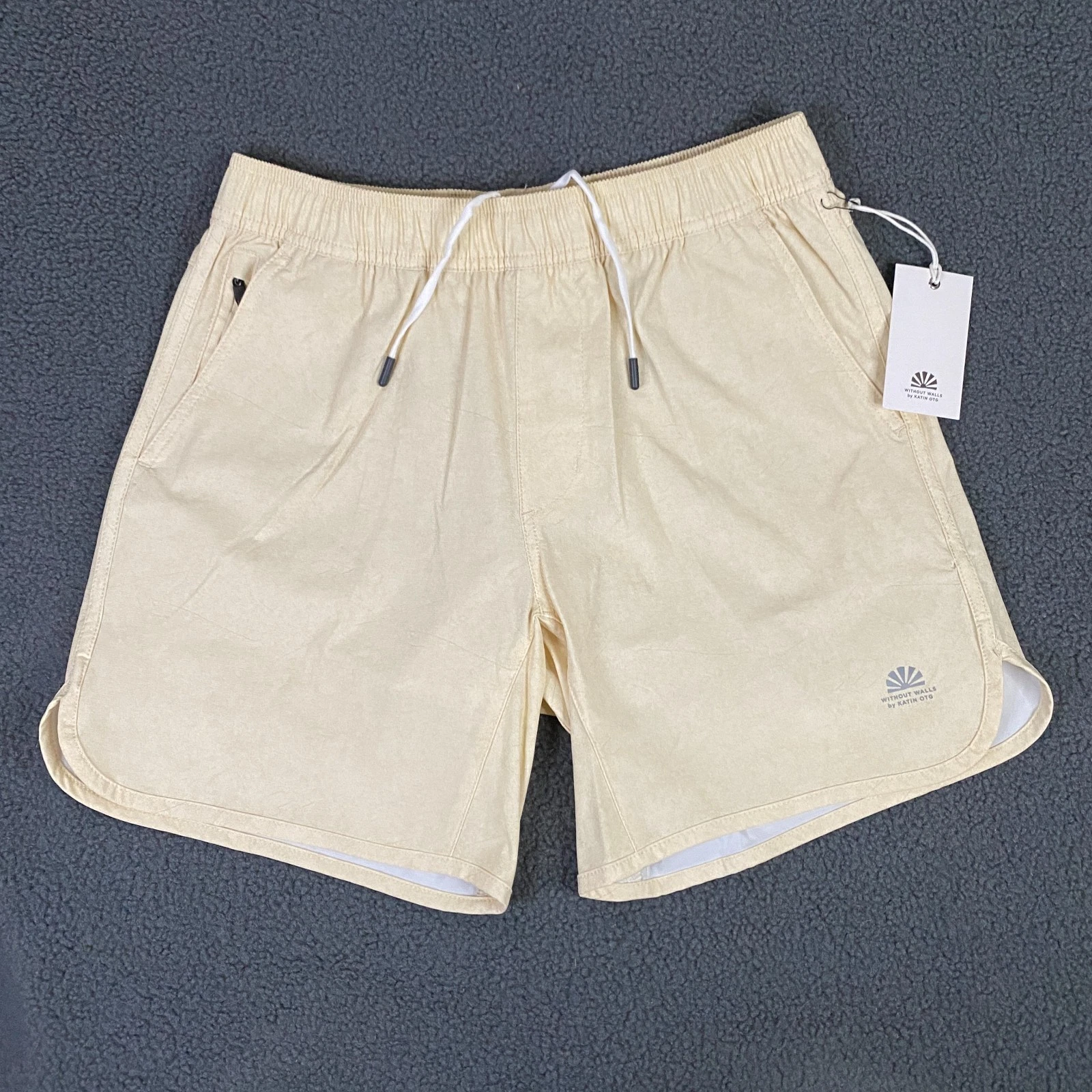 Katin OTG x Without Walls Rover Short Mens Medium Athletic Stretch Lined Cream