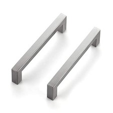 Pack 5 Inch Kitchen Square Cabinet Handles Satin Nickel 5 Inch Hole Center 10